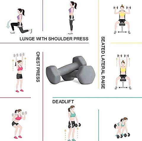 Home Gym Equipment Set for Strength Training, Weight Loss, Pilates & Yoga - Weig
