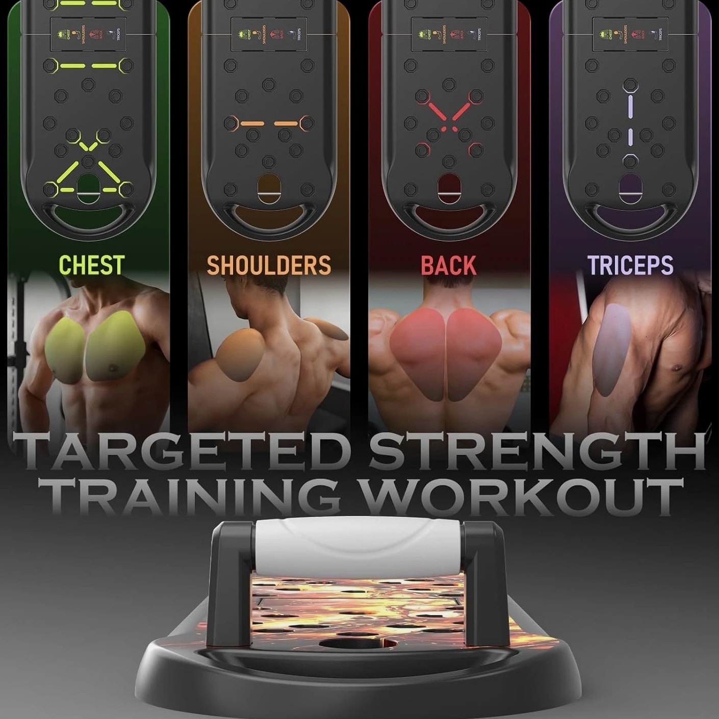 20-in-1 Push Up Board Home Gym Equipment with Handles Strength Training