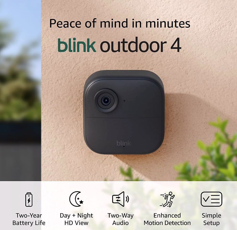 Blink Outdoor 4 Wireless Security Camera System, 1080p HD