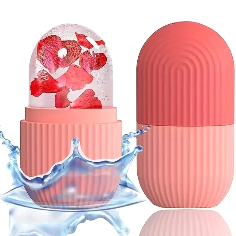 Reusable Silicone Ice Roller for Face & Eyes - Puffiness Reducer Facial Massage