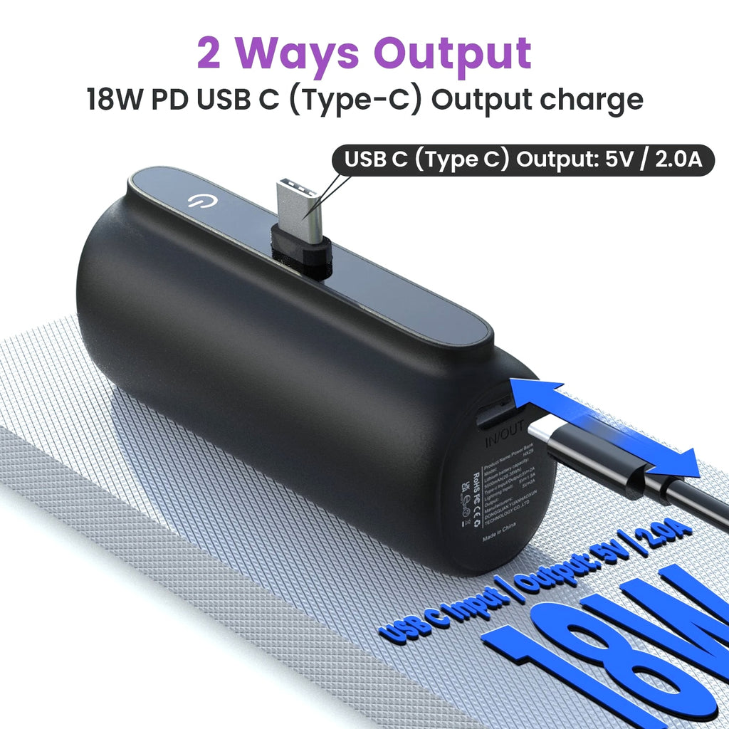 5500mAh Portable Charger External Battery Pack Power Bank For Samsung/Android US