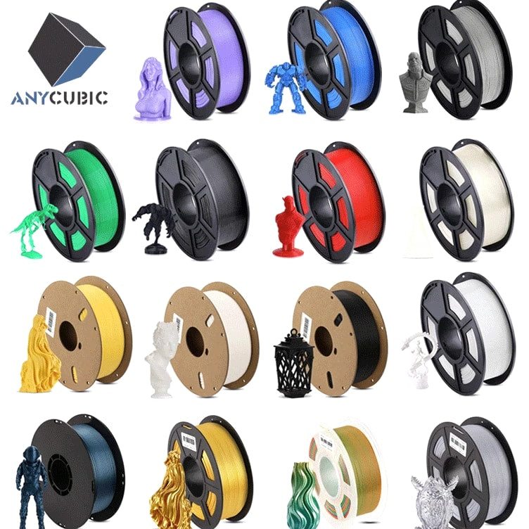 1KG ANYCUBIC PLA/PLA+/PETG/Silk/Matte/High Speed PLA 3D Filament Lot