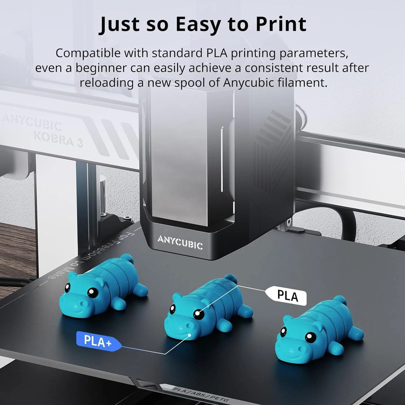 PLA plus (PLA+), 3D Printer Filament 1.75Mm Bundle, High Toughness, 1KG Spool, B