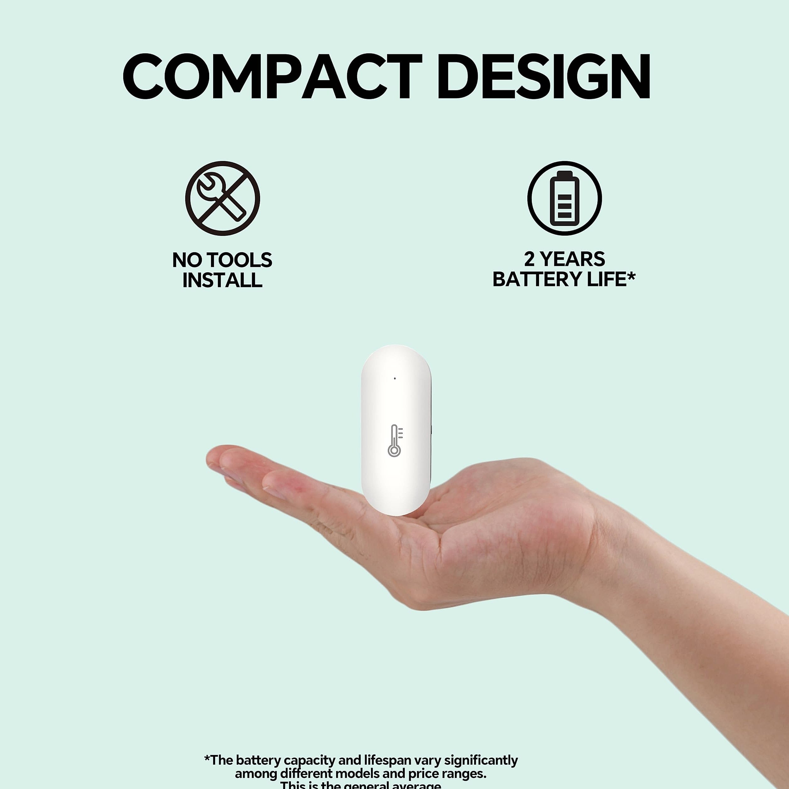 JCHENG Zigbee Temperature Humidity Sensor for Smart Home