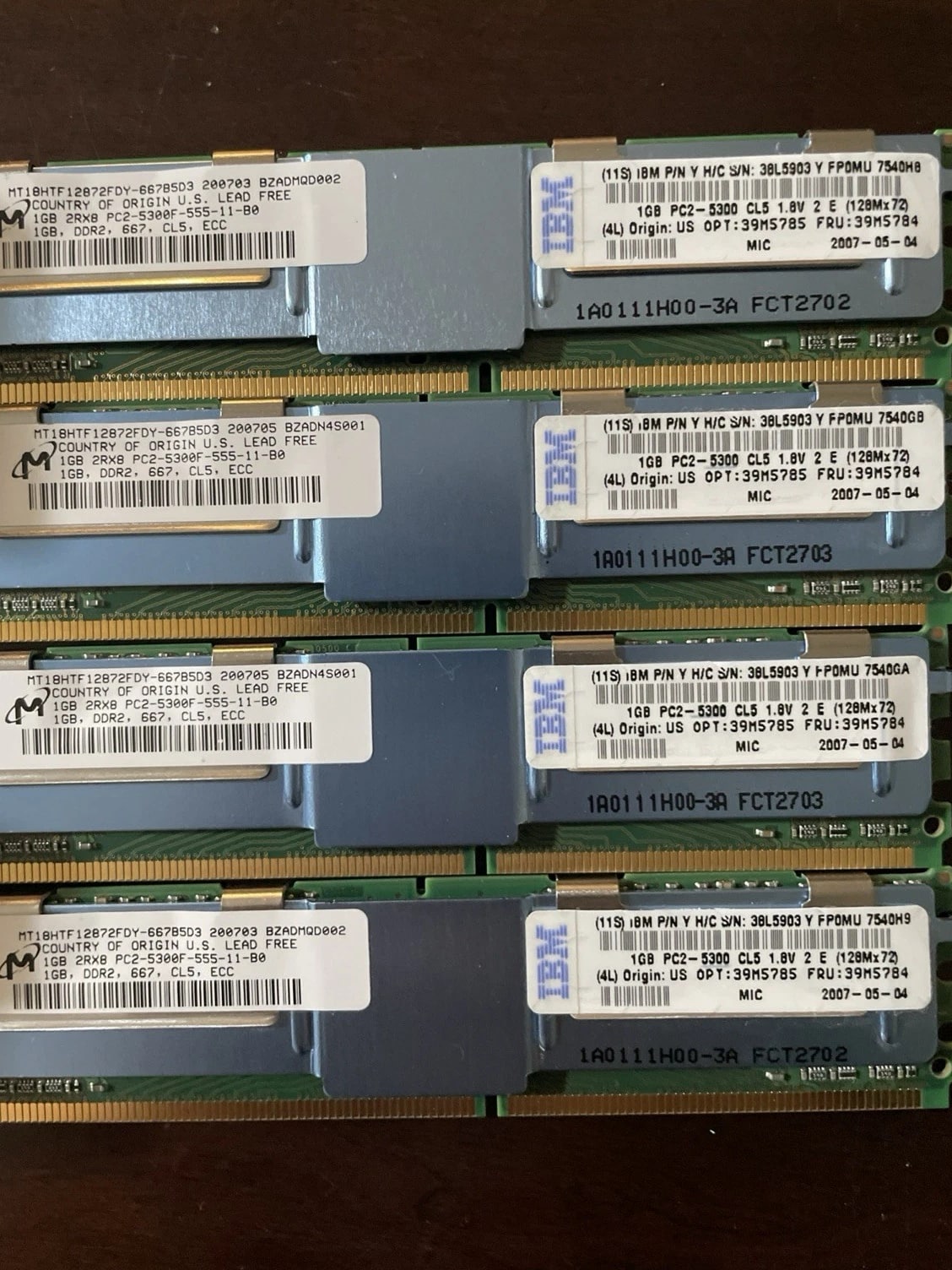 Lot of 40 Pieces Desktop And Server RAM Memory Modules Mixed - 3 Pounds