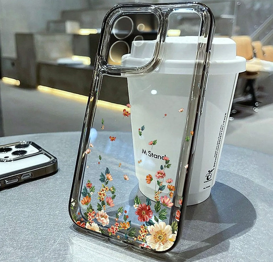 TUNEDEE Flower Phone Case iPhone 11 12 13 14 15 16 Shockproof