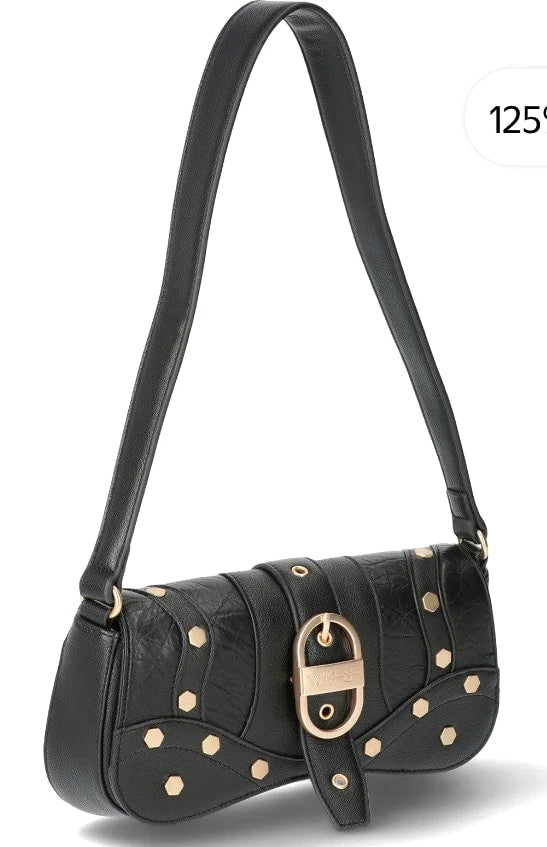 Jessica Simpson Women's Courtney Faux Leather Flap Shoulder Handbag, Meteorite