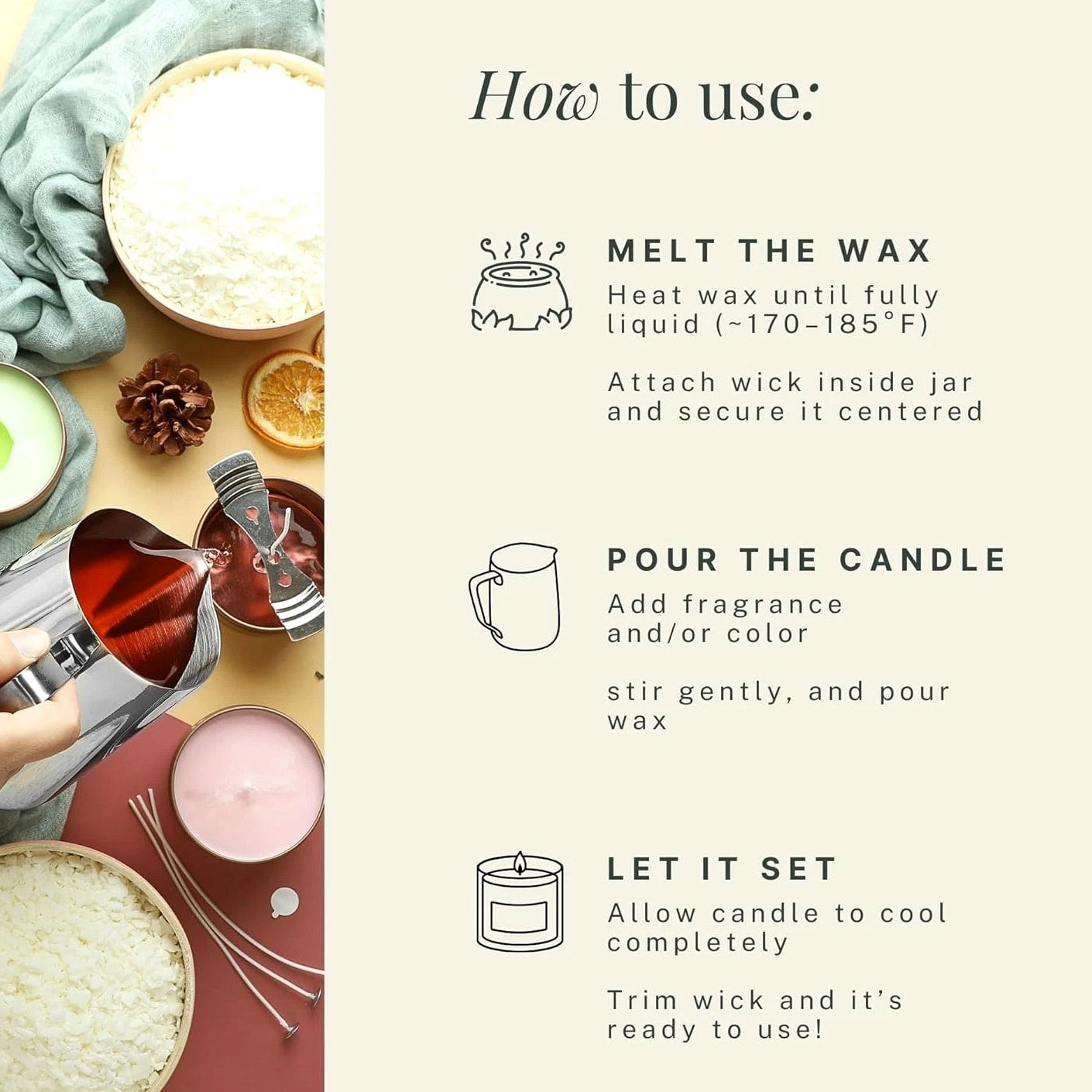 Beginner Candle Making Kit - All-In-One Starter Set