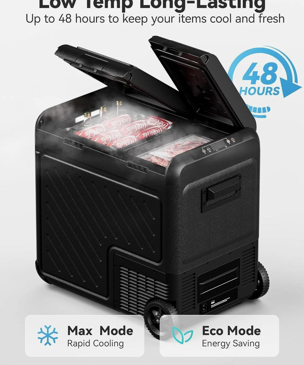 12 Volt Car Refrigerator Portable Freezer 39/48/58Qt Truck RV Fridge APP Control