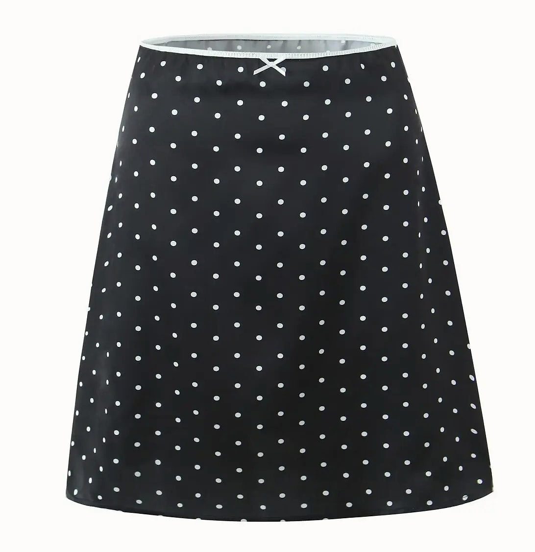 YENKYE Women Vintage Polka Dot A-Line Knee Skirt