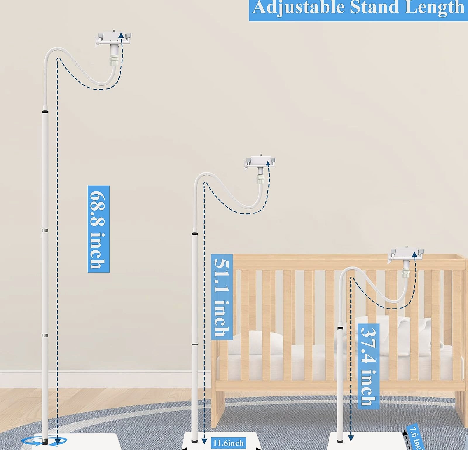 EYSAFT Baby Monitor Floor Stand Holder Mount for Nanit Pro