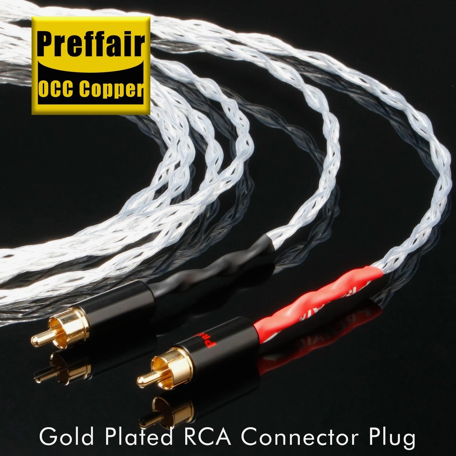 OCC Silver Plated HiFi RCA Cable Audio Cable Amplifier CD Adapter Signal Wire