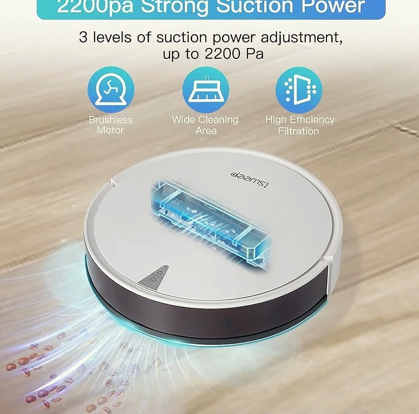 SHXI X5 Robot Vacuum and Mop Cleaner 2000Pa Suction
