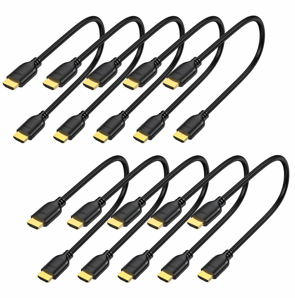 UVOOI 1ft HDMI 2.0 Cable 2-Pack, 4K@60Hz High Speed