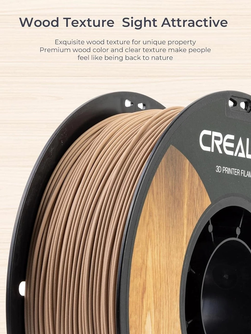Wood Filament PLA 3D Printer Filament 1.75 mm - Smooth Silk Texture