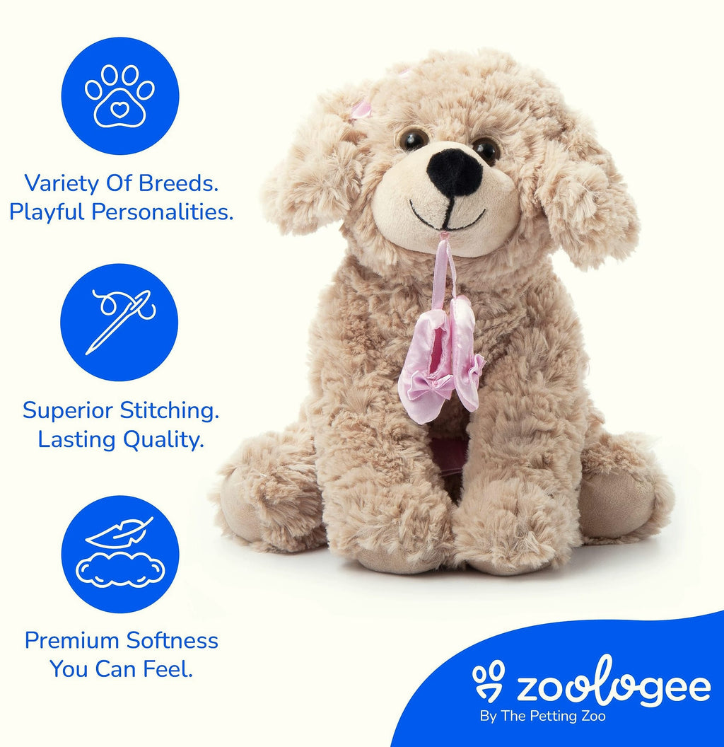 The Petting Zoo Ballerina Scruffy Dog Stuffed Animal, 10 Inch