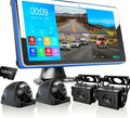 4K Quad Split Dash Cam System with 4 AHD Cameras for RV Truck