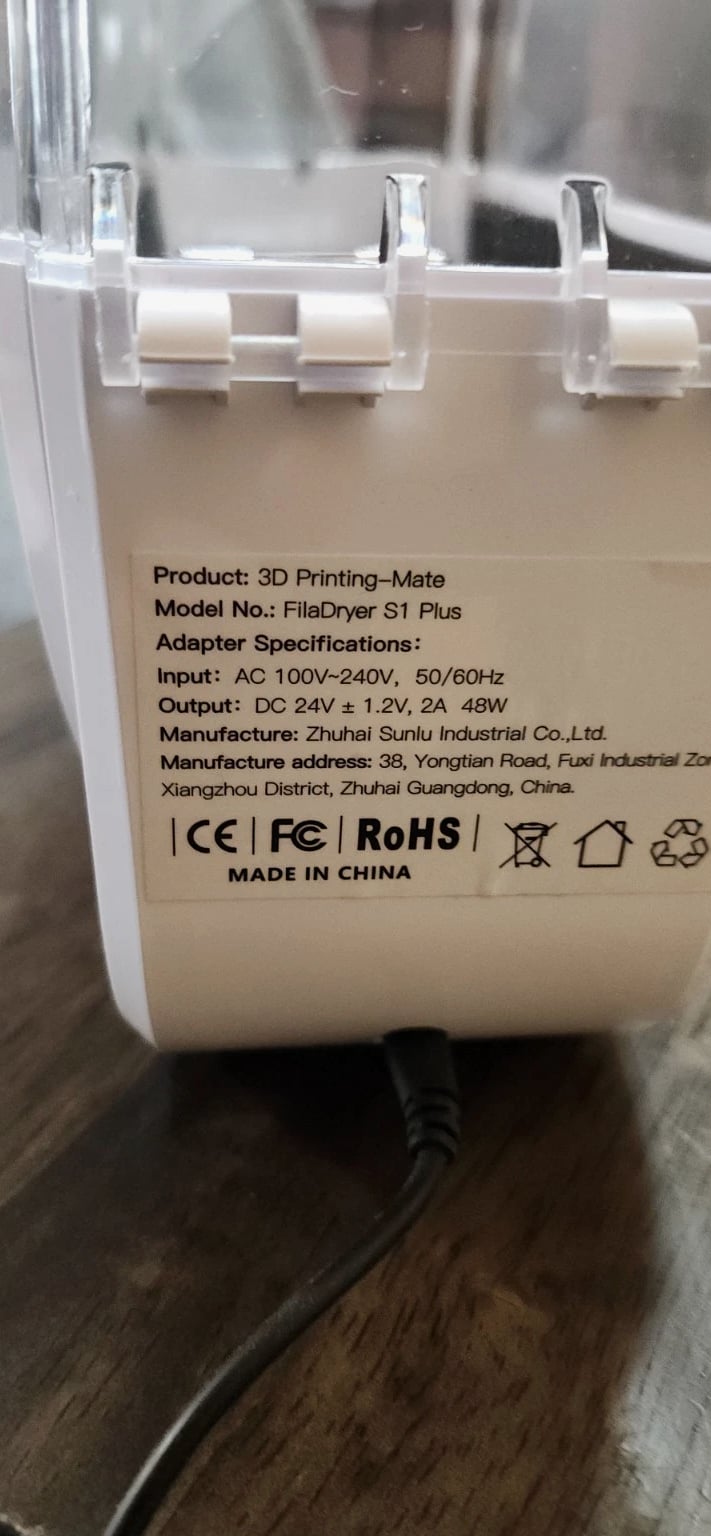 SUNLU 3D Printer Filament Dryer Box S1 for 3D Printing