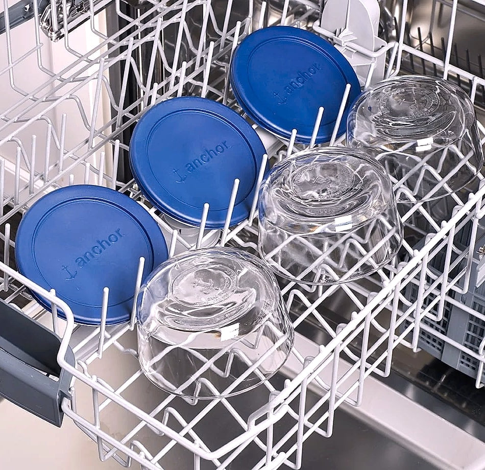 Round Glass Food Storage Containers Set of 3, 2 Cup
