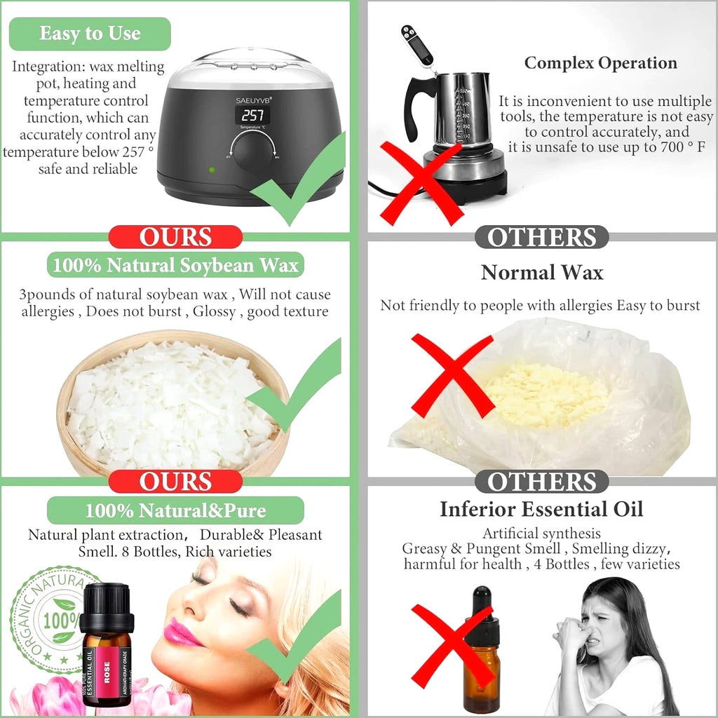 Candle Making Kit for Adults with Hot Plate, DIY Starter Soy Candle Making Su...