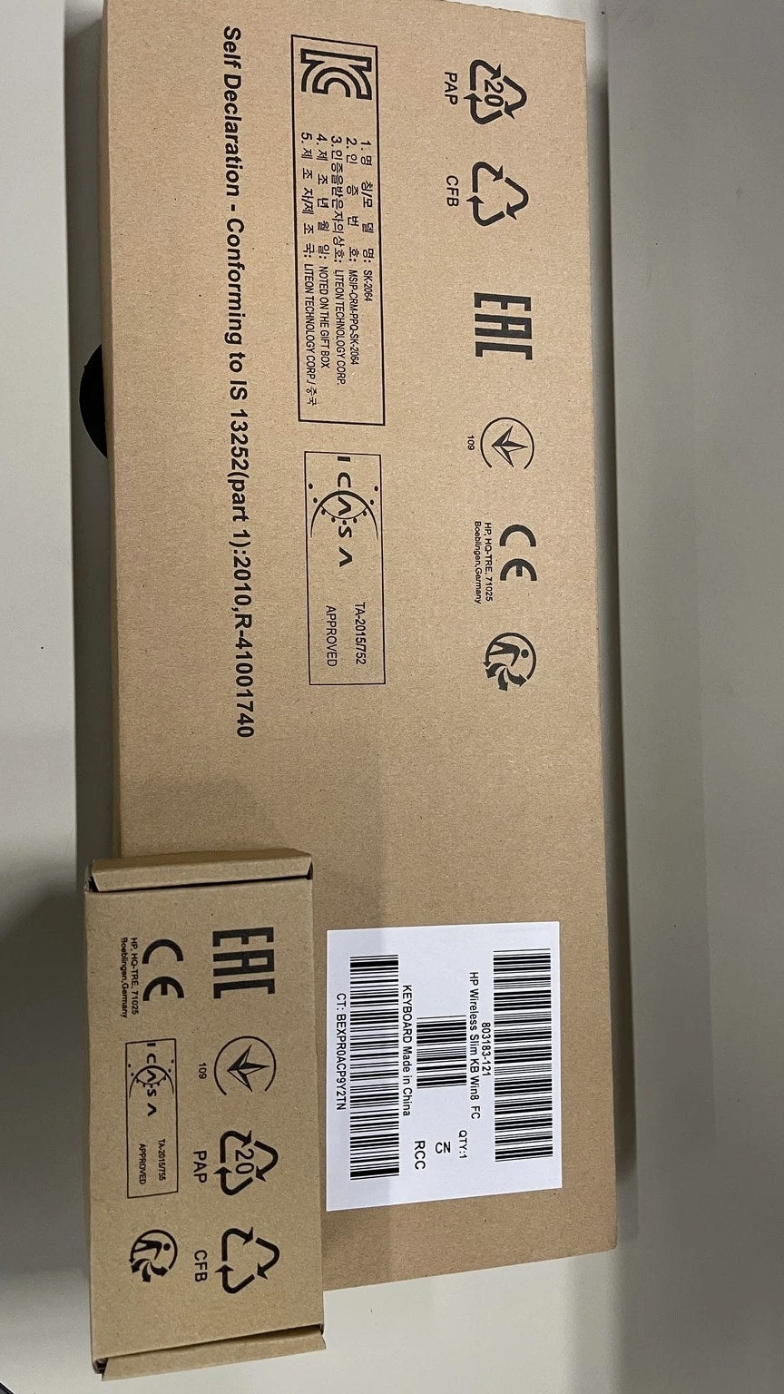 HP 803184-121 Wireless Keyboard and Mouse French/Canadian