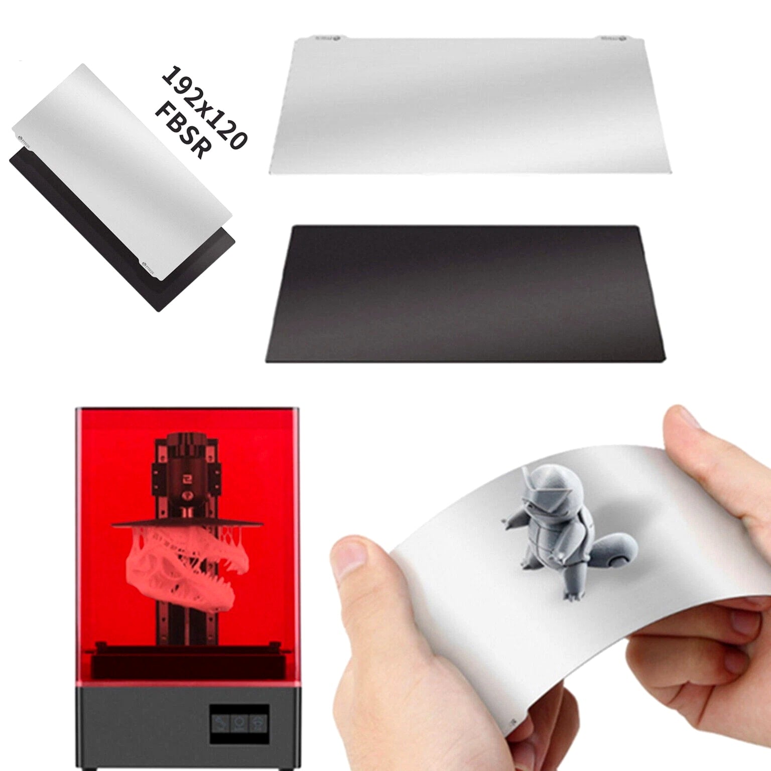 Steel Plate Resin Platform B Sticker for Elegoo Saturn V1 3D Printer SLA Spring
