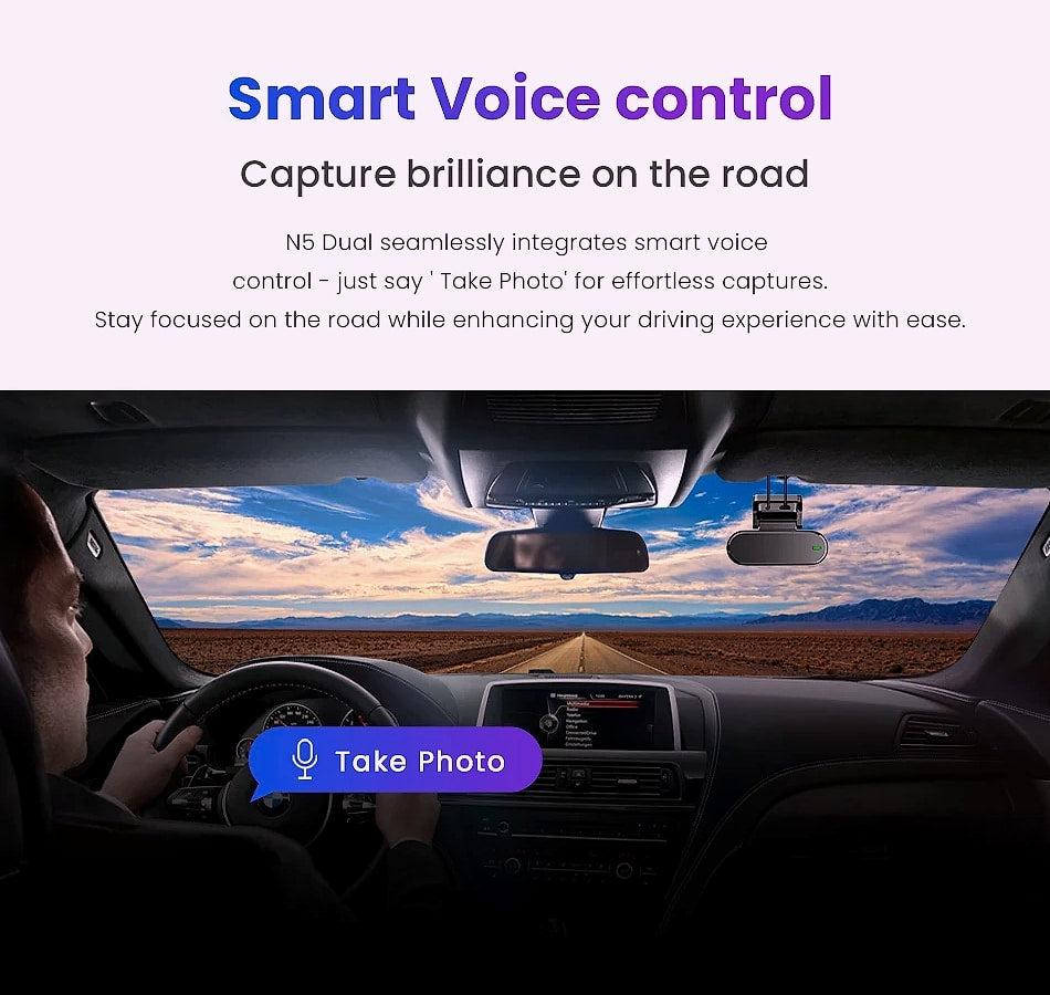 DDPAI N5 Dual 4K Dash Cam with Front and Rear Recording