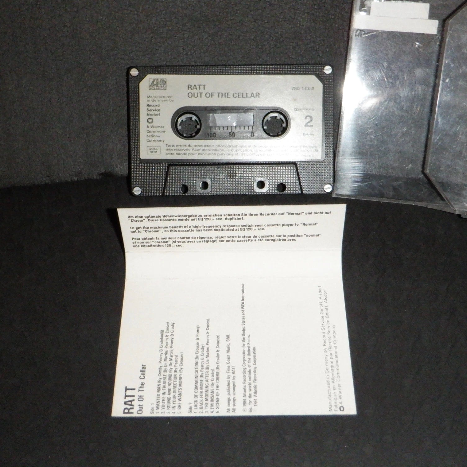 RATT Cassette Out Of The Cellar GERMANY CHROMEDIOXIDE Rare HTF