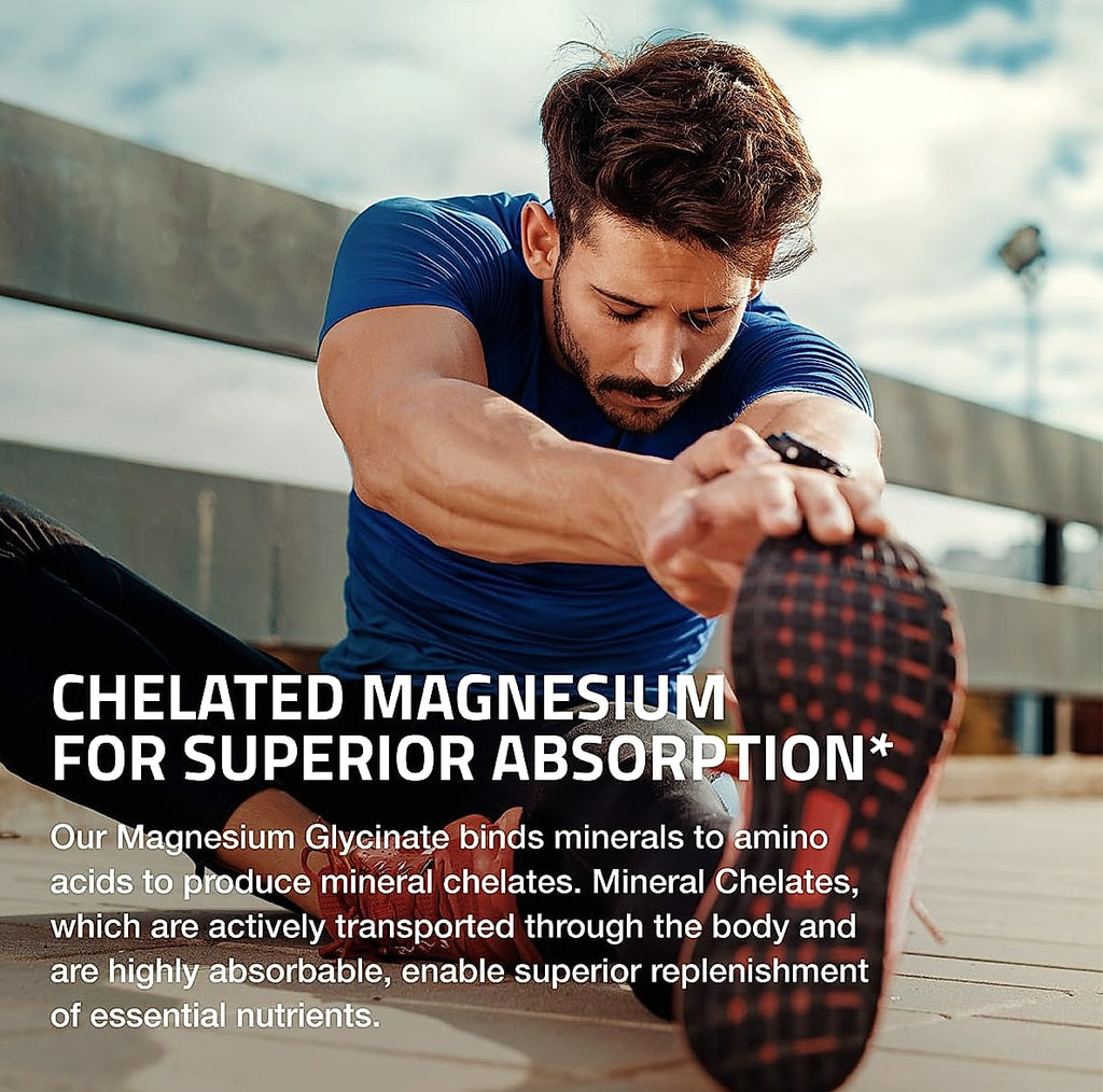 Bronson Magnesium Glycinate 200mg Chelated Capsules
