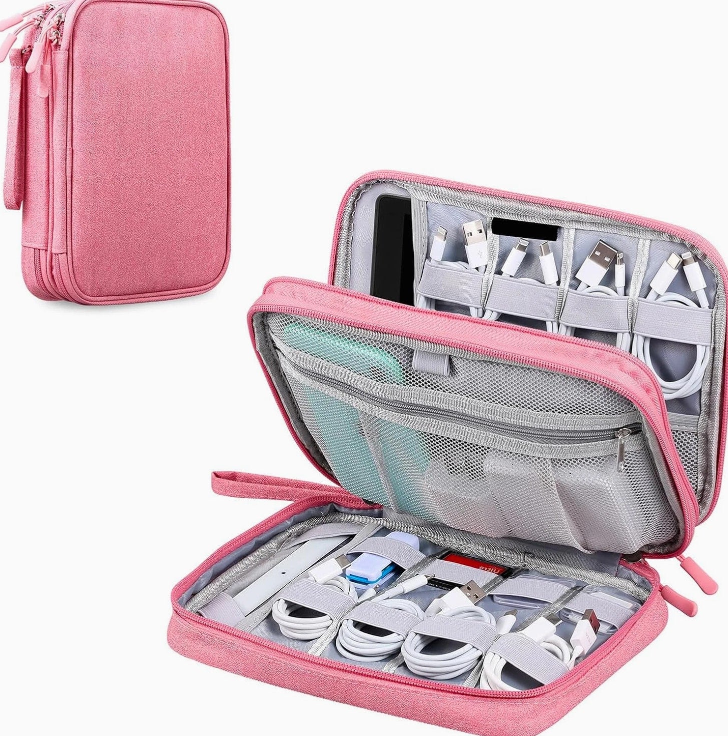 Travel Electronics Organizer Pouch Bag for Tech Gadgets & Airplane Accessories,