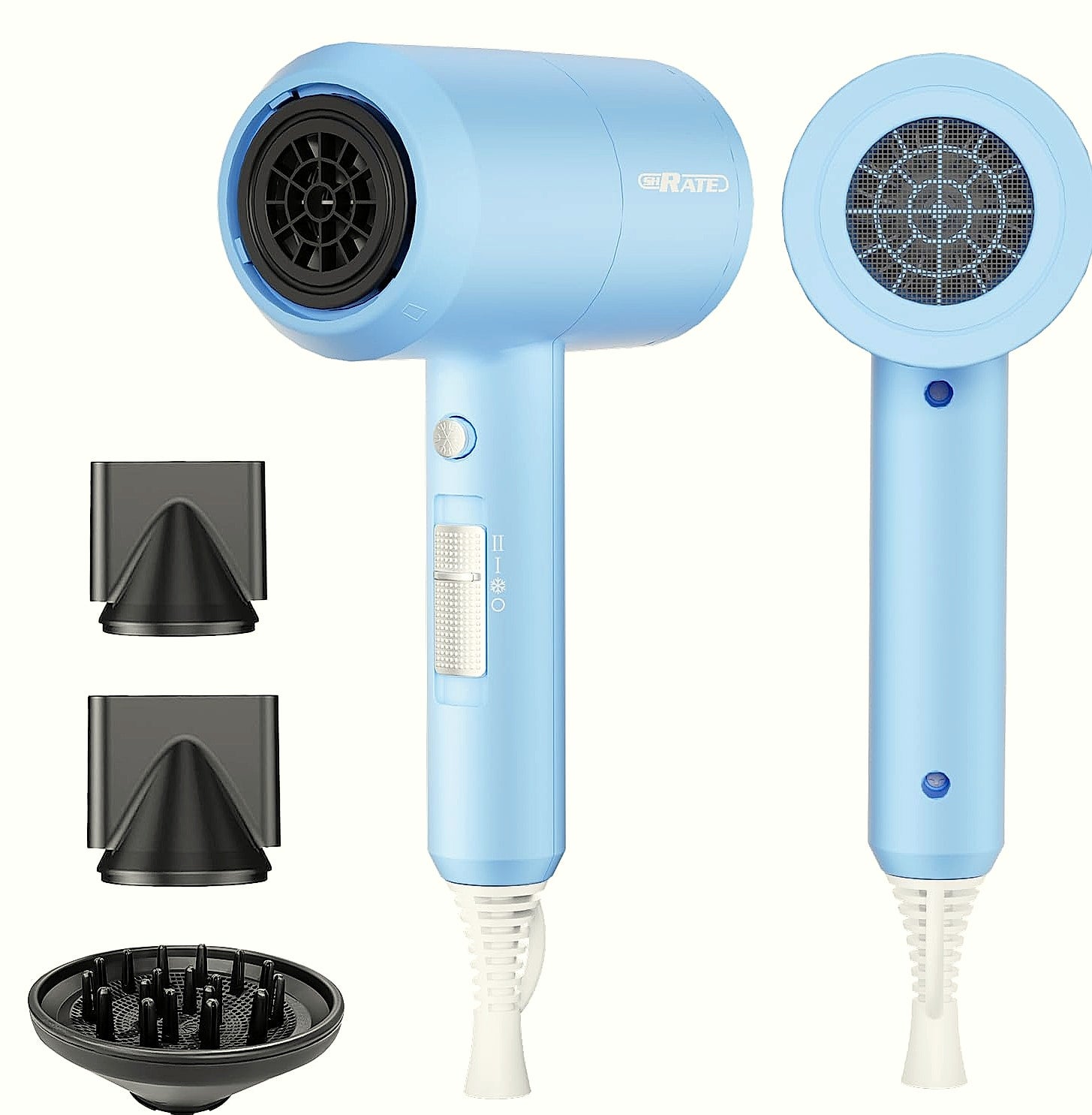 SHRATE Ionic Hair Dryer with Diffuser, 1800W Professional Blow Dryer