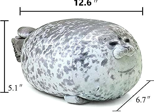 MerryXD Chubby Blob Seal Pillow Plush Toy, 13 Inch