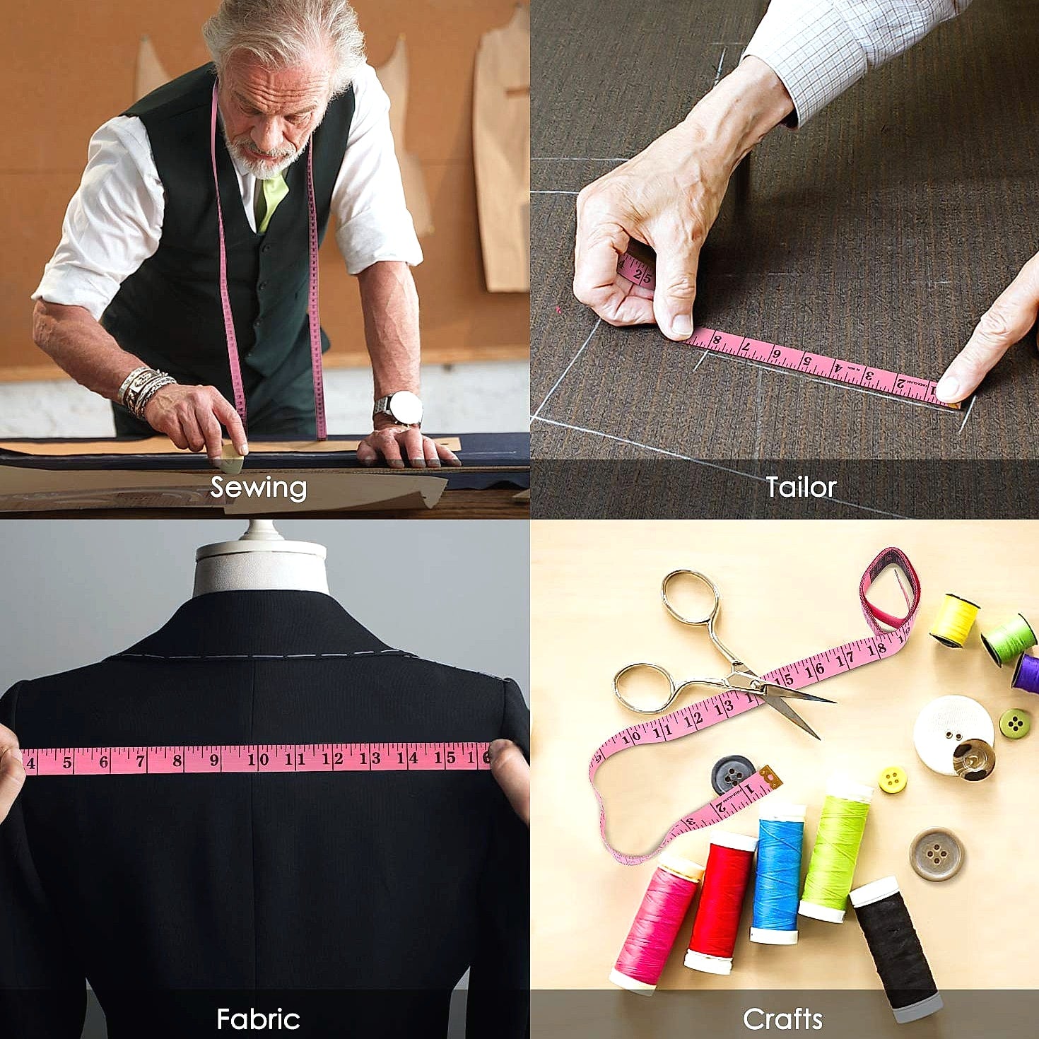 iBayam 2 Pack Tape Measure for Sewing and Body Measurements