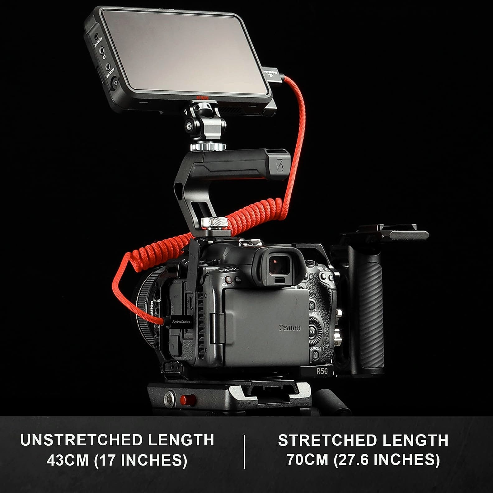 Alvin's Cables 8K Micro-HDMI to HDMI Coiled Cable for Cameras