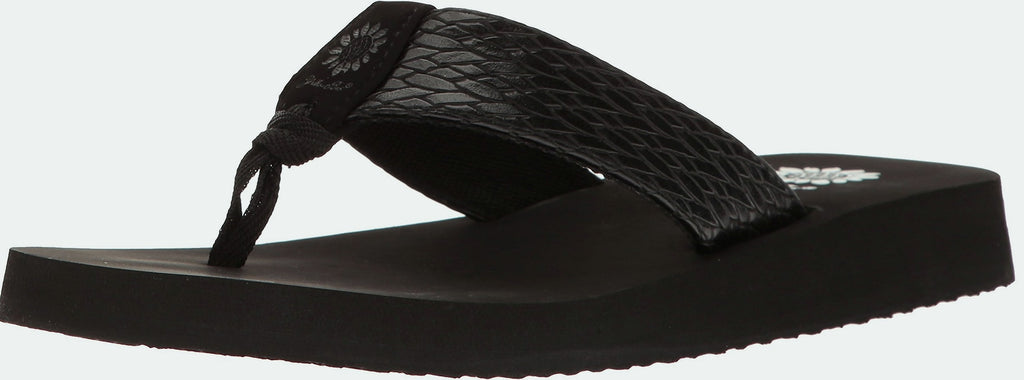 Yellow Box Flax Women's Wedge Sandal with Cross Stitch