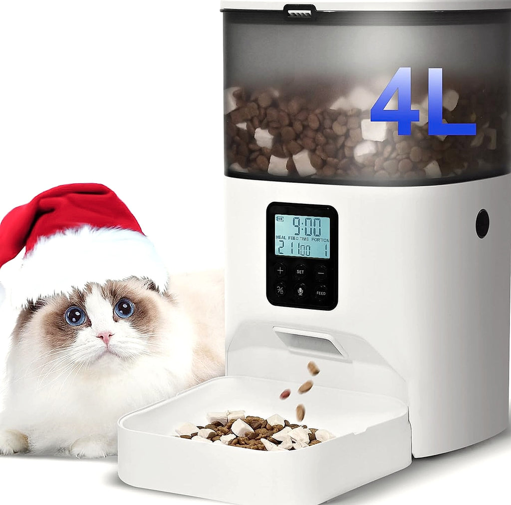 ANDOLL HOME Automatic Cat Feeder 4L with Voice Recorder