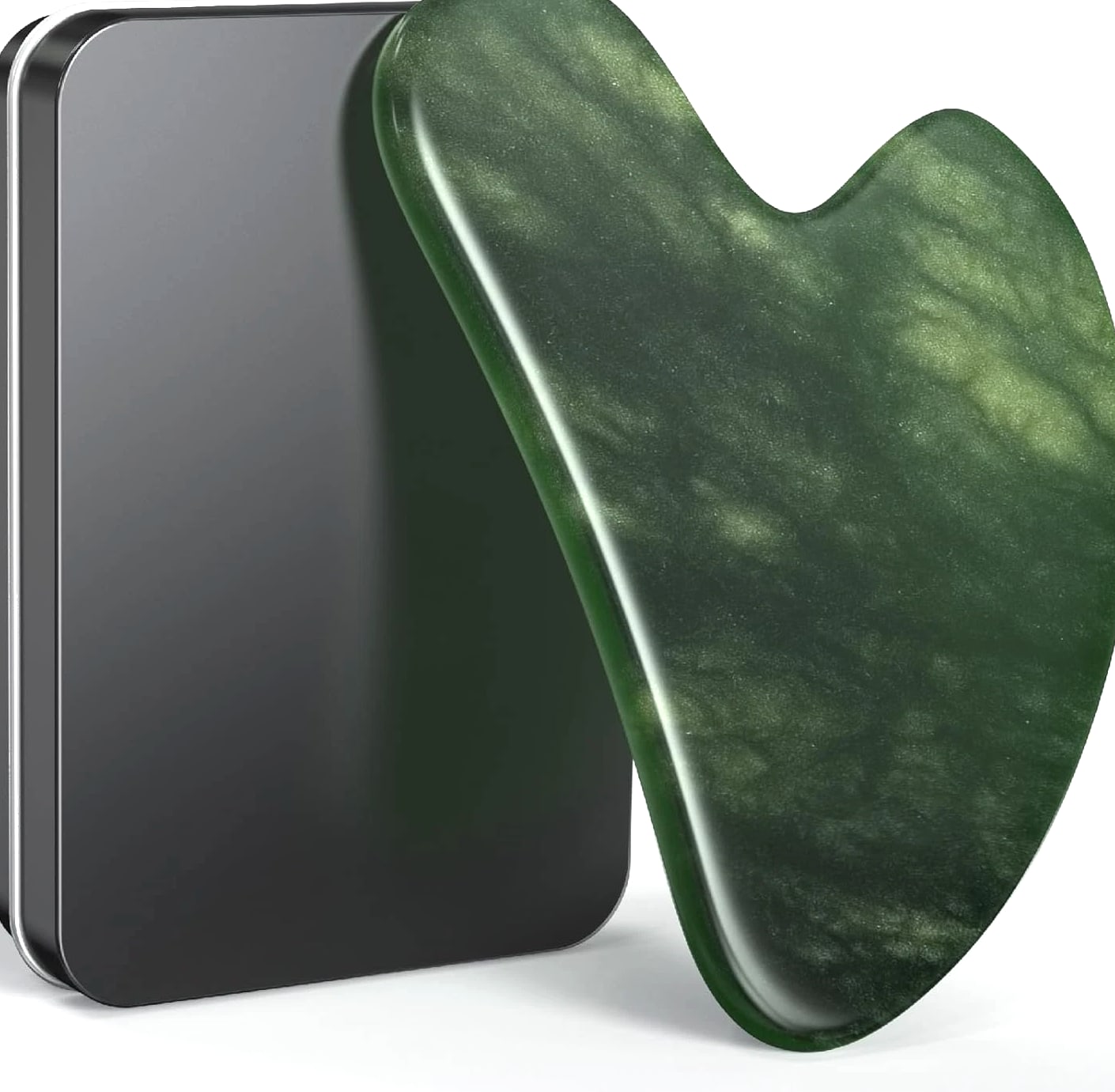 Gua Sha Facial Tools, Natural Jade Stone Guasha Tool for Face Massage Therapy