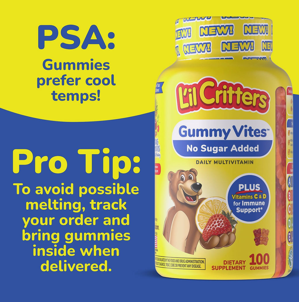 Lil Critters Gummy Vites No Sugar Added Multivitamin for Kids