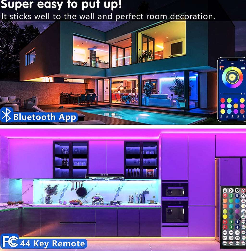 Keepsmile 100ft RGB LED Strip Lights with App and Remote Control