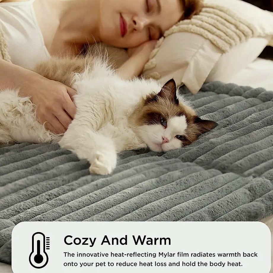 DOORSACCERY Self-Warming Pet Bed Mat for Cats and Dogs