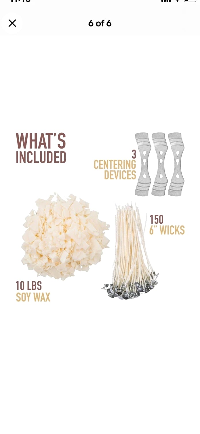 10 Lbs Organic Natural Soy Wax for Candle Making, Bulk Candle Wax Flakes Kit