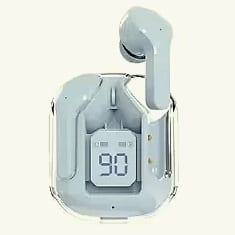 AHTOSKA Transparent Wireless Earbuds with LED Display