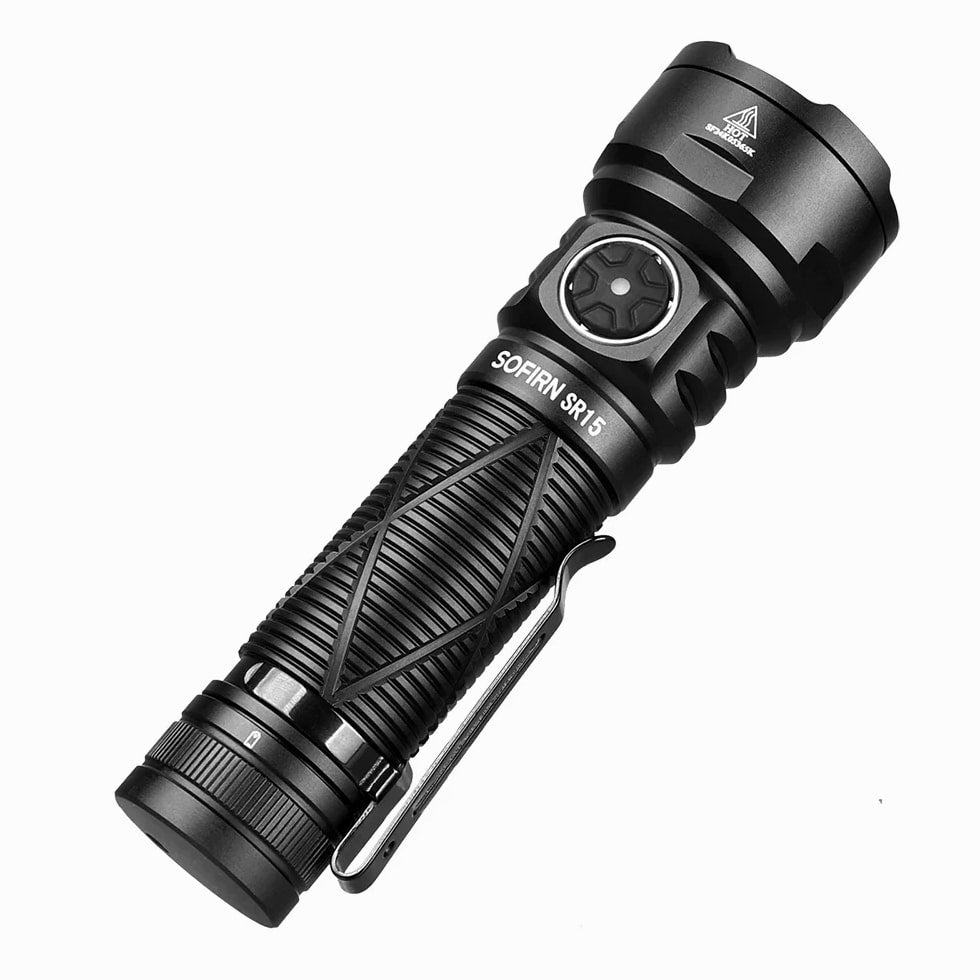 Sofirn SR15 LED Flashlight 4500LM USB-C Rechargeable Power Bank IP68 510m