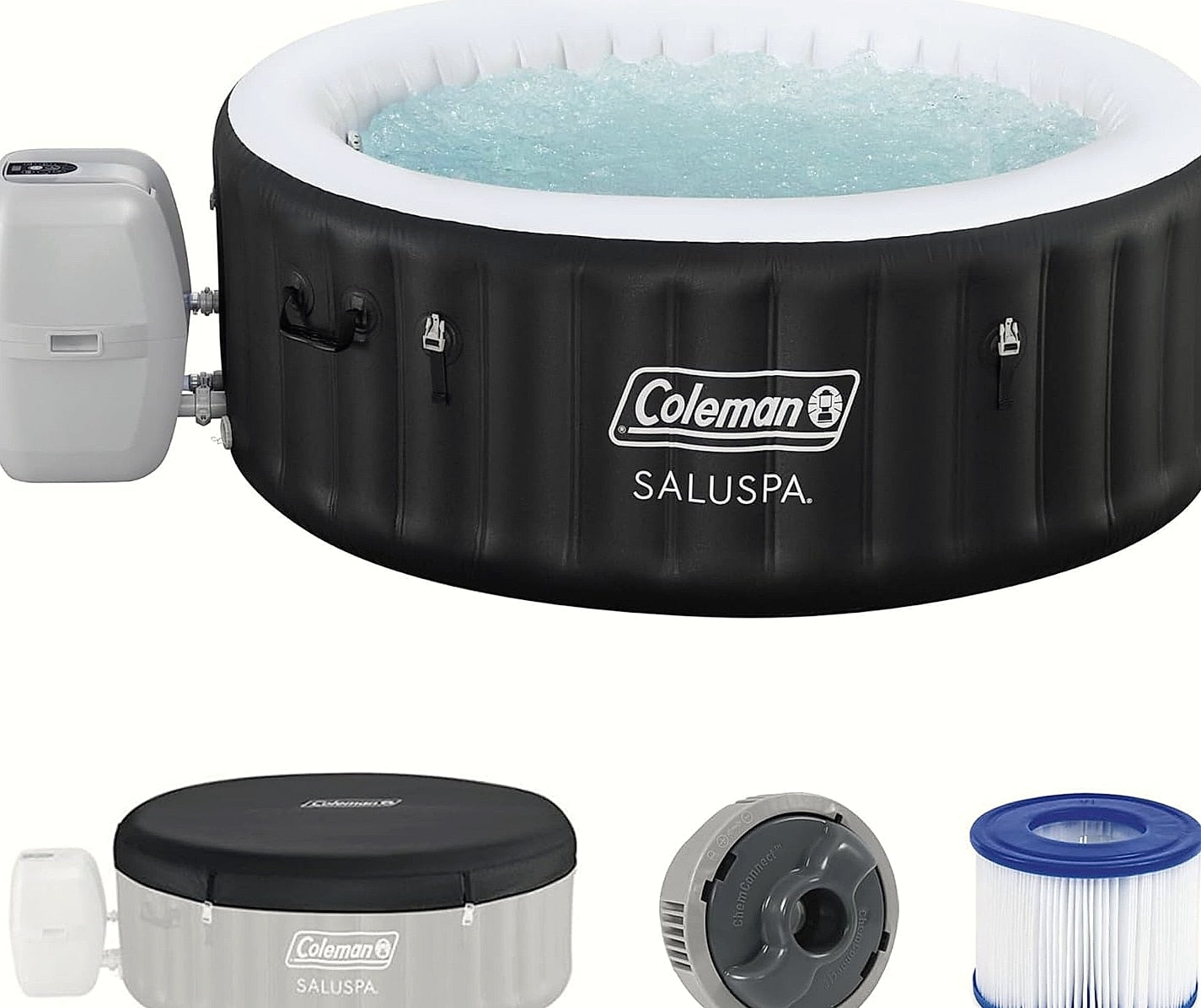 Coleman Miami 2-4 Person Inflatable Hot Tub with 120 AirJets
