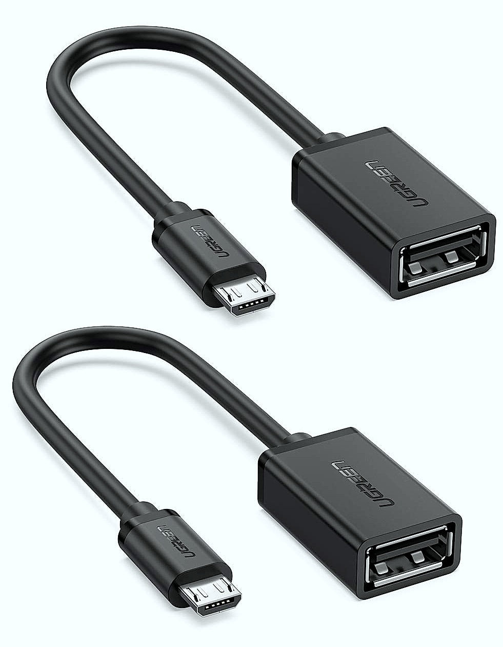 UGREEN 2 Pack Micro USB OTG Adapter Cable for Android phones and tablets