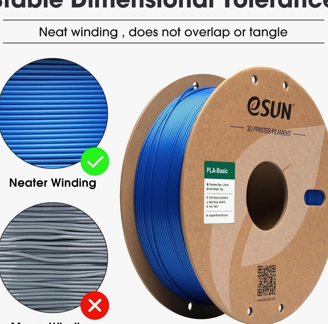 1KG PLA Filament 1.75mm - Blue for High-Speed & Precision 3D Printing