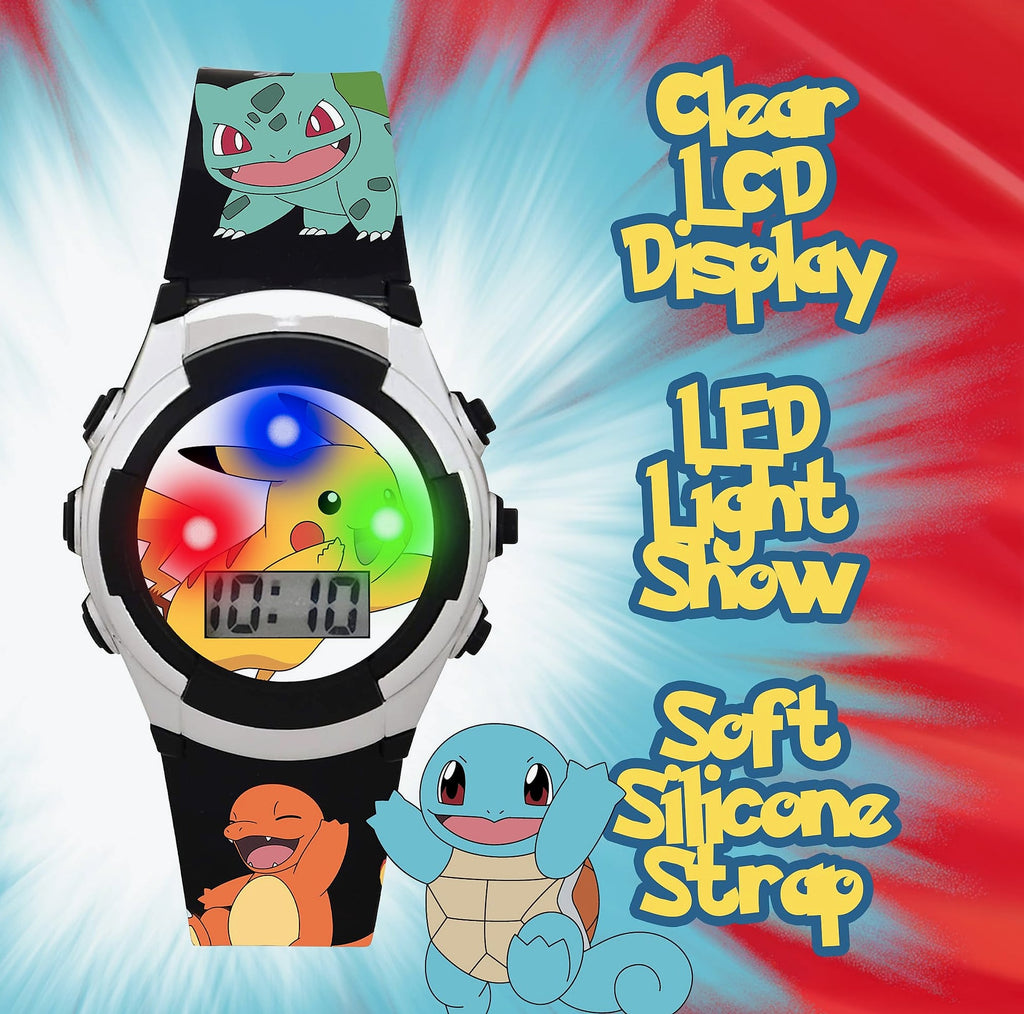 Accutime Pokemon Digital LCD Quartz Watch for Kids