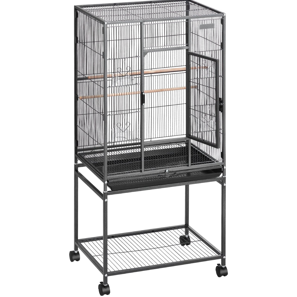 Uimoso Bird Cage with Flat Top, 24.6 x 16.7 x 53.9 inch, Durable Wrought Iron