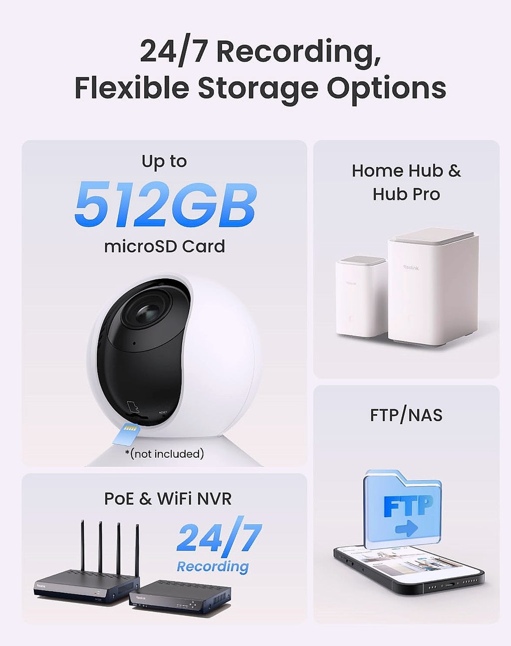 Reolink E1 Zoom 8MP Indoor Security Camera with Hub Pro