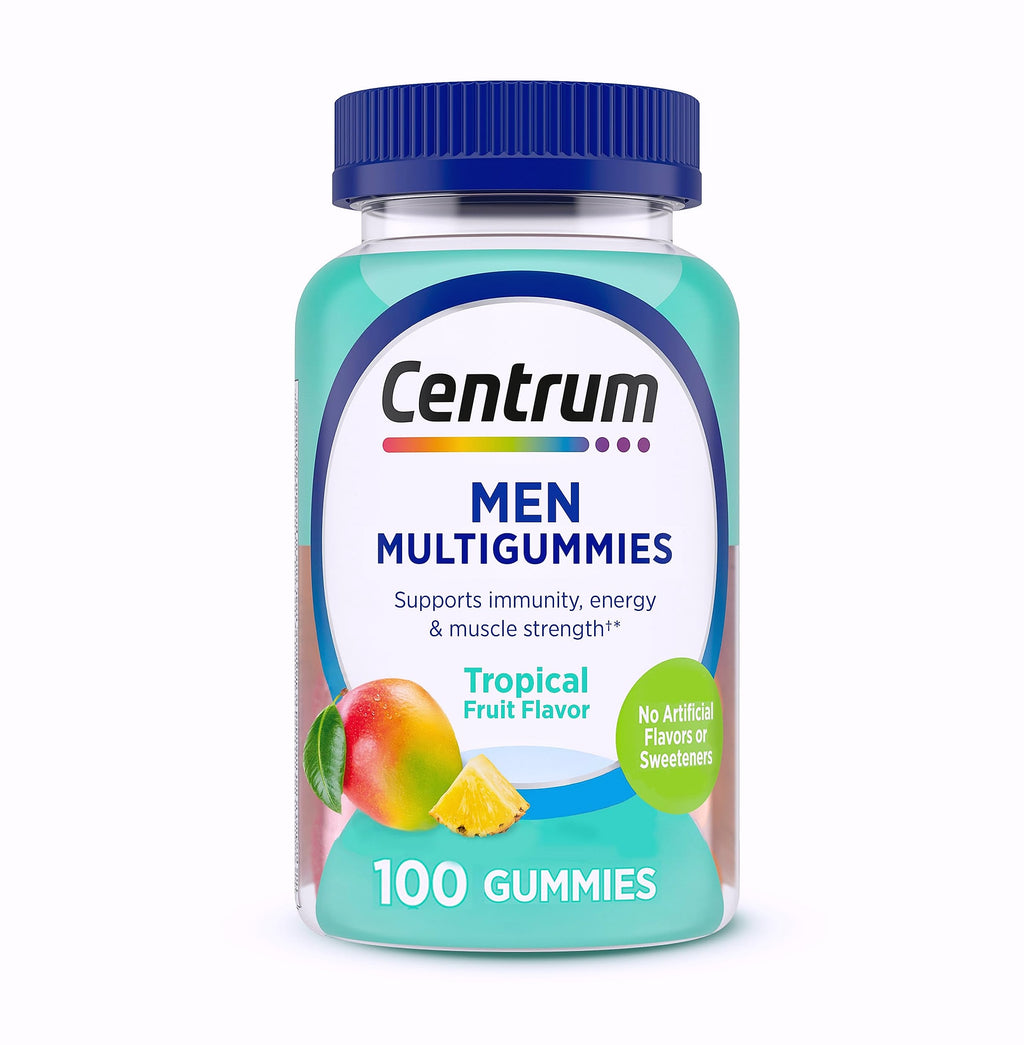 Centrum Men's Multivitamin Gummies, Tropical Fruit, 100 Count